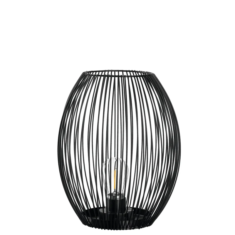 Laterne mit LED CASOLARE 24 cm schwarz