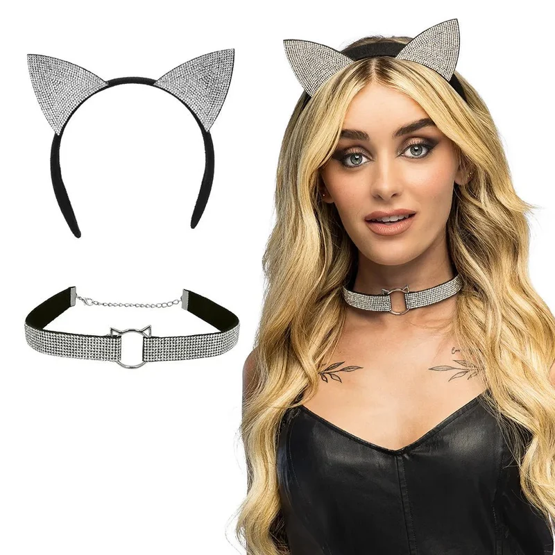 Katzen-Accessoire-Set „Glitters“, 2-teilig