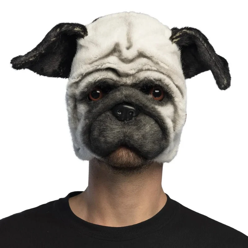 Schwarz-weiße Maske für einen Mops