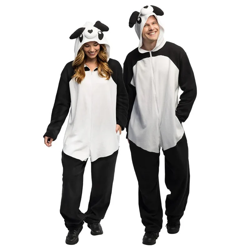 Panda-Kostüm, schwarz-weiß