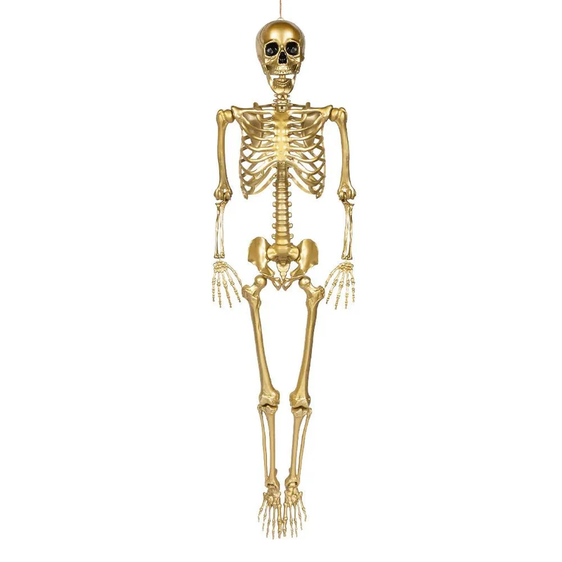 Halloween-Skelett Gold 1,6 m