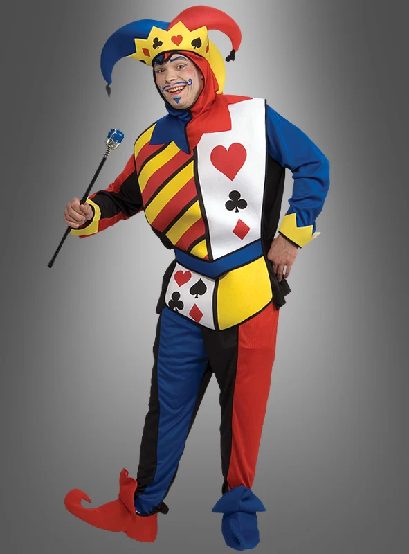 Hofnarr Kostüm Casino Joker Spielkarte