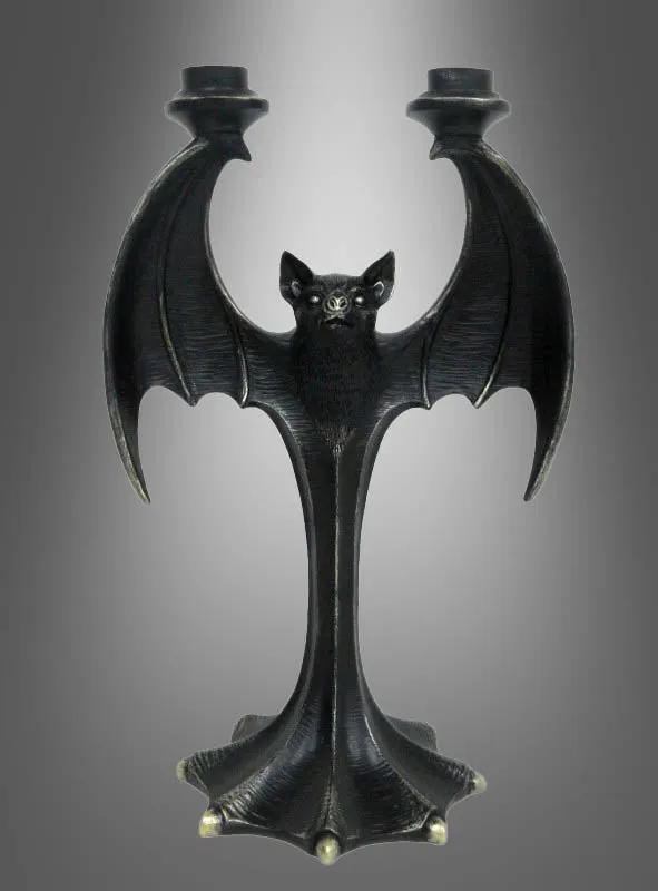 Fledermaus Kerzenständer 35cm Resin