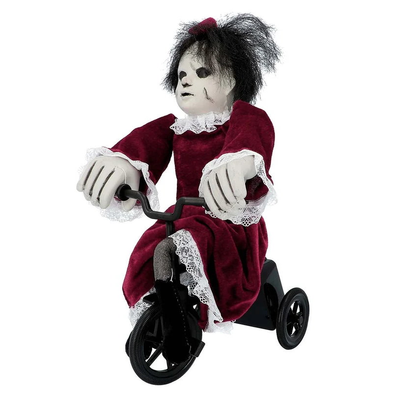 Halloween Jigsaw Pop op Fiets 35 cm – met geluid & beweging