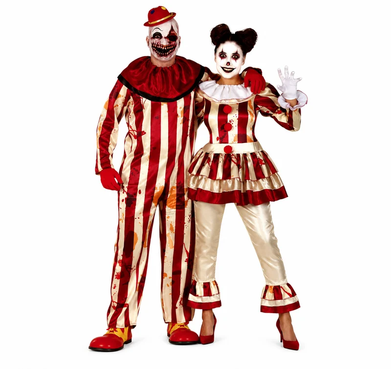 DUO DEAL | Killer Clown Kostuum | Dames & Heren | Halloween Koppel Kostuum