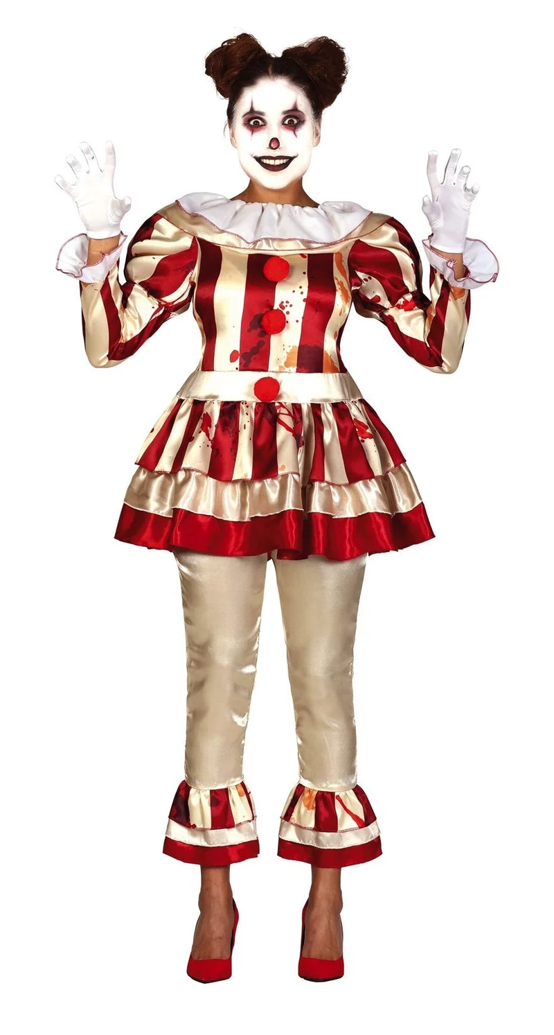 Killer Clown Kostuum Dames – Eng Halloween Horror Clown Kostuum