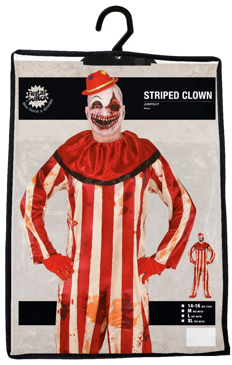 Killer Clown Kostuum Heren – Eng Halloween Horror Clown Kostuum