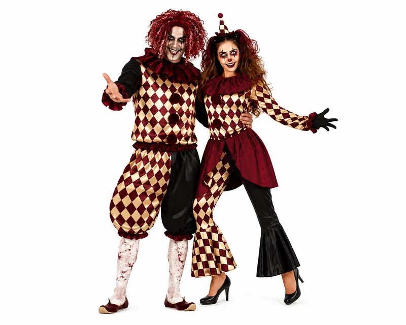 DUO DEAL | Horror Clown Kostuum | Dames & Heren – Halloween Koppel Kostuum