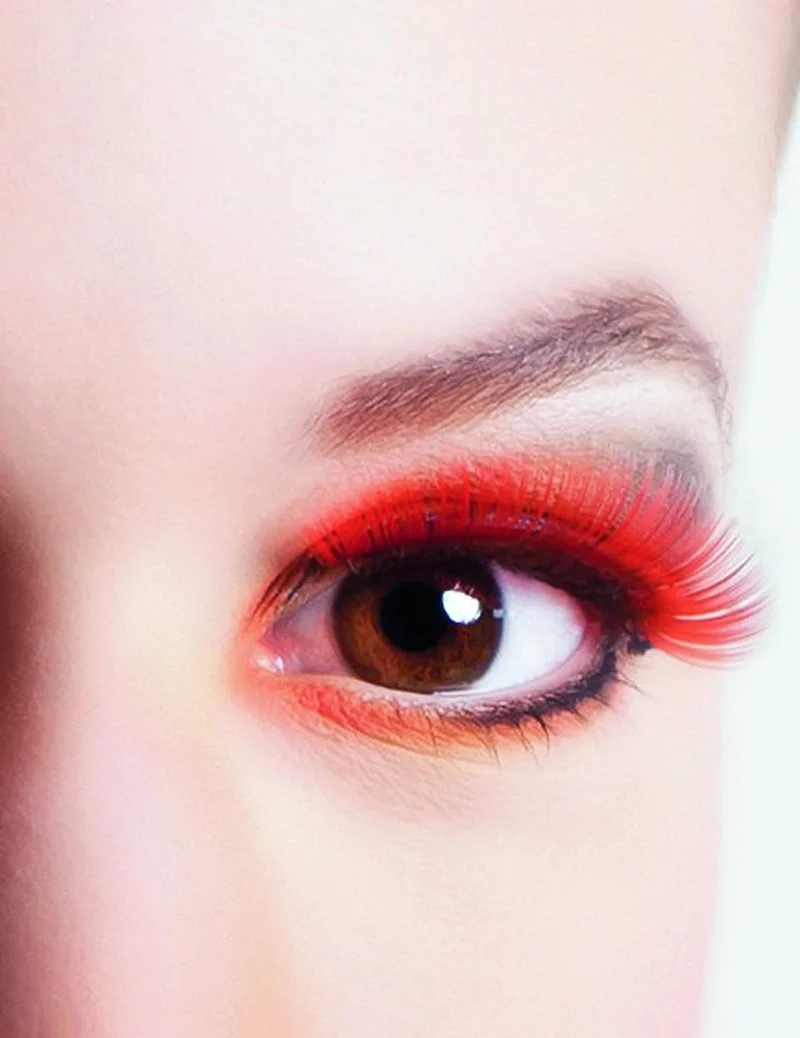 Rote Kunst Wimpern für Erwachsene