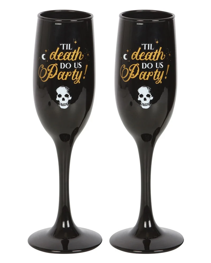 "Til Death Do Us Party" Champagnergläser Set