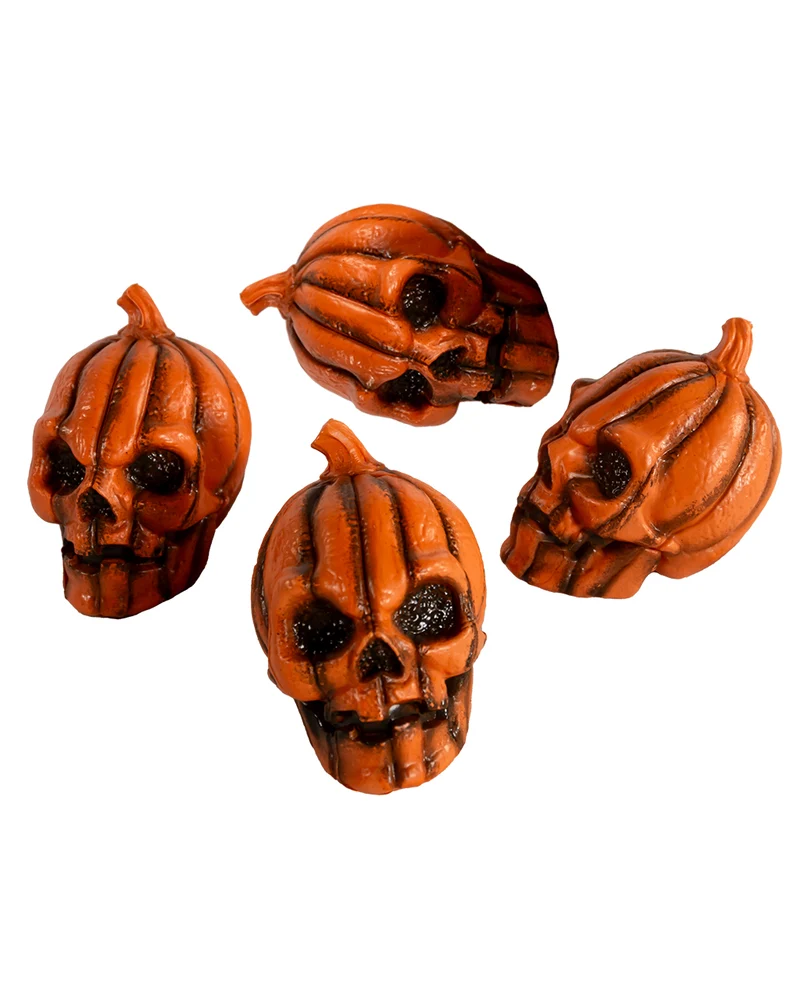 Mini-Kürbis Totenschädel 4er-Set