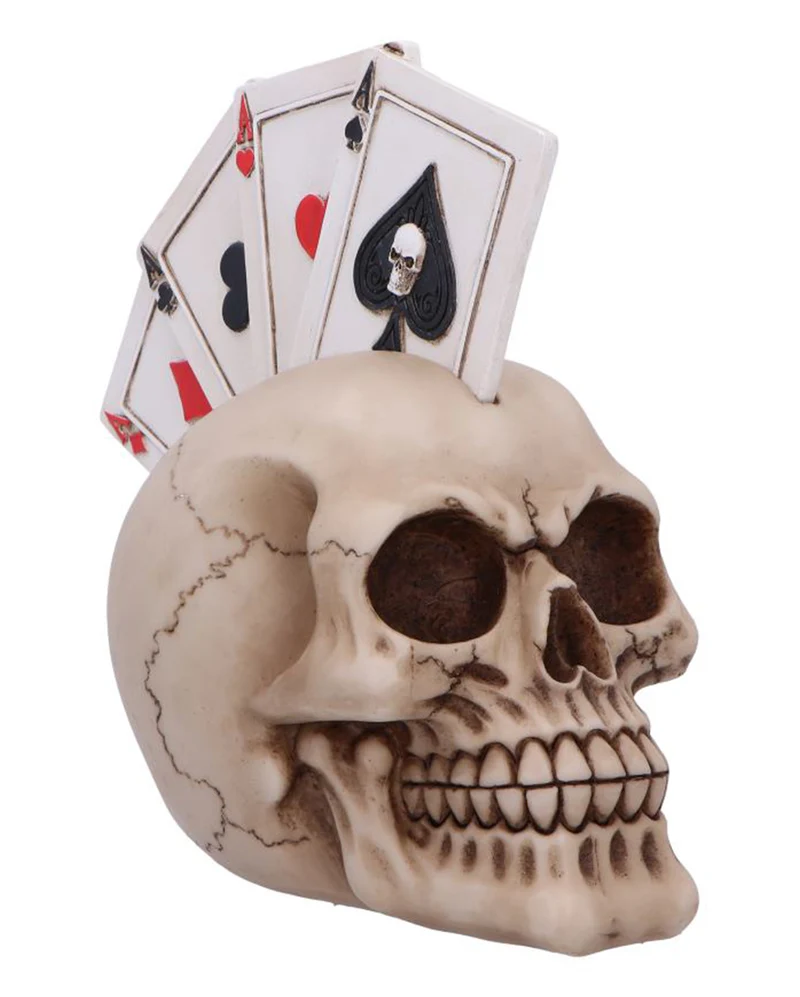 Four of a Kind Poker Totenschädel 19cm