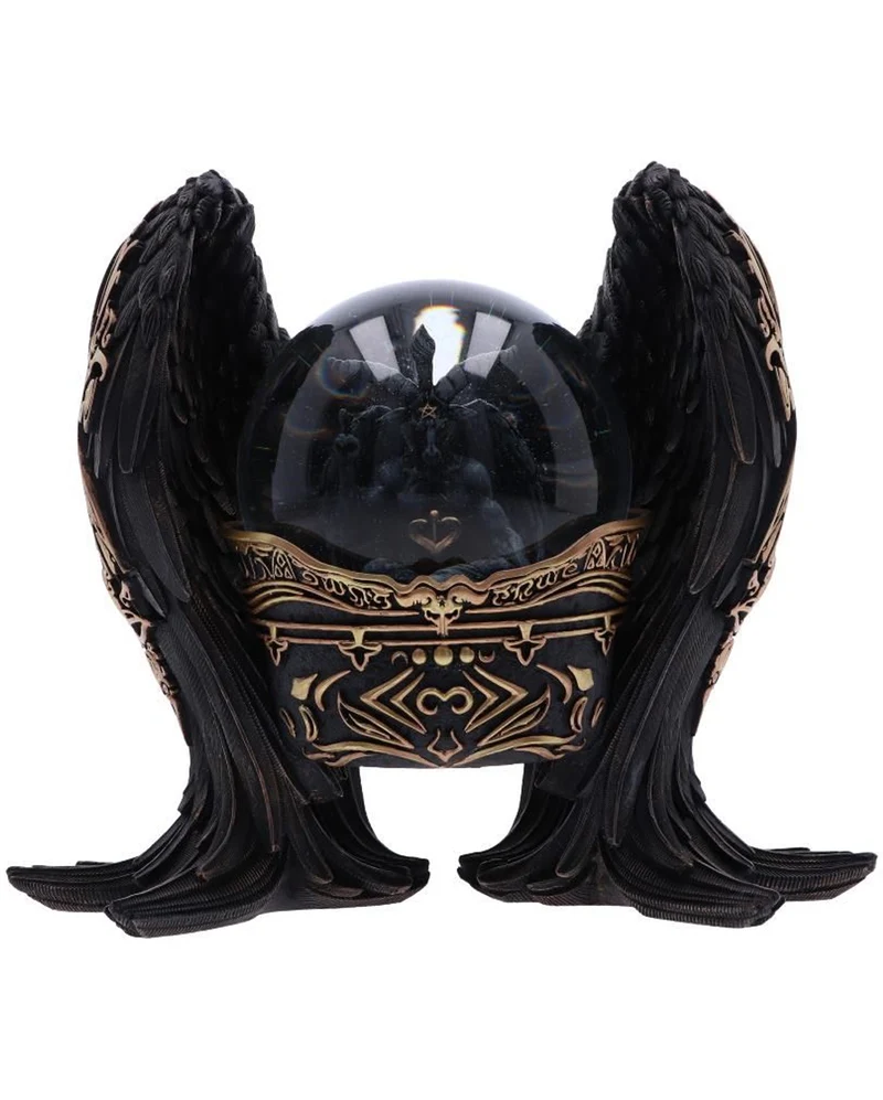 Gotische Baphomet Schneekugel 22,5cm