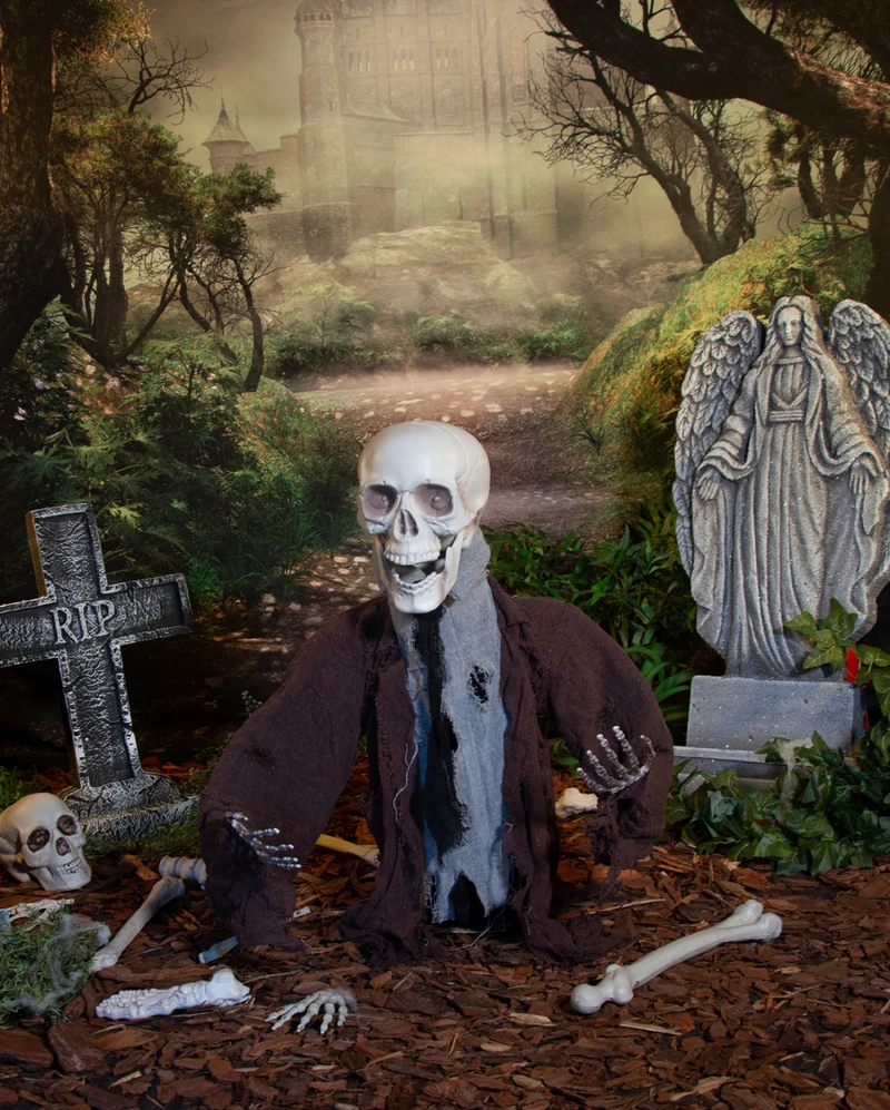 Unheimliches Friedhofs Phantom als Animatronic 70cm