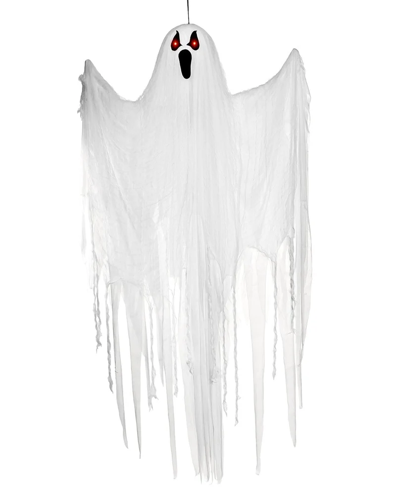Weißes Gespenst mit Motion, Light & Sound 153cm