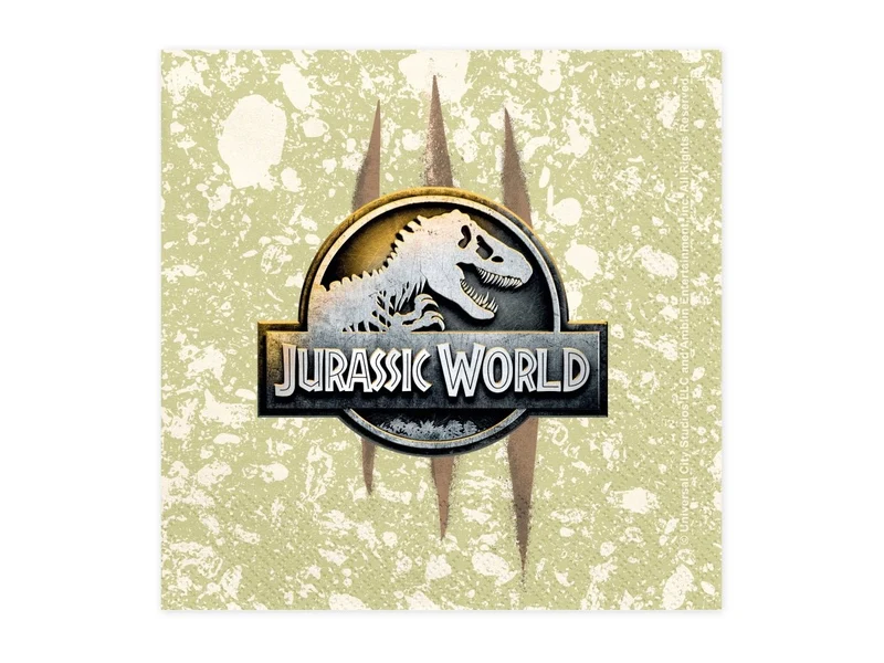 Dinosaurier-Servietten „Jurassic World“, 33 cm, 20 Stück