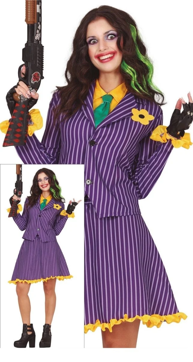 Halloween-Kostüm für Damen: Miss Jokerina