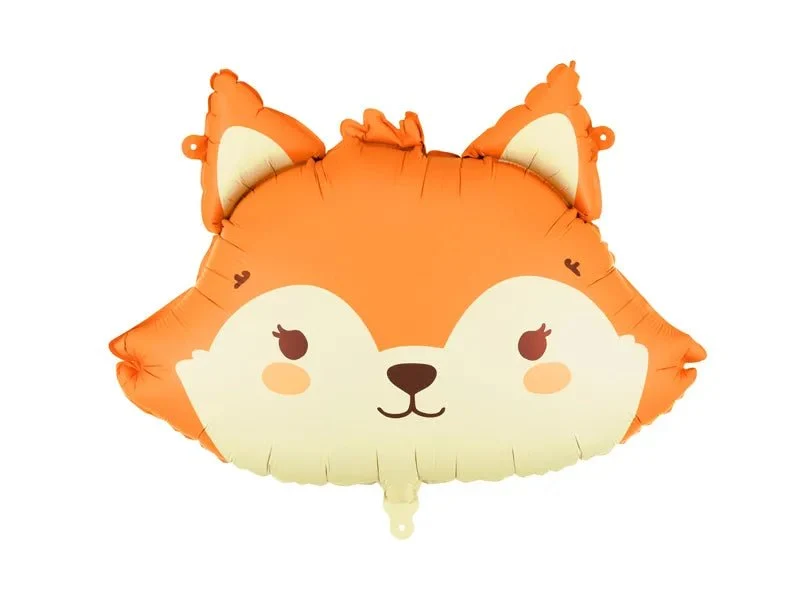 Fuchs-Folienballon, orange, leer, 57 cm