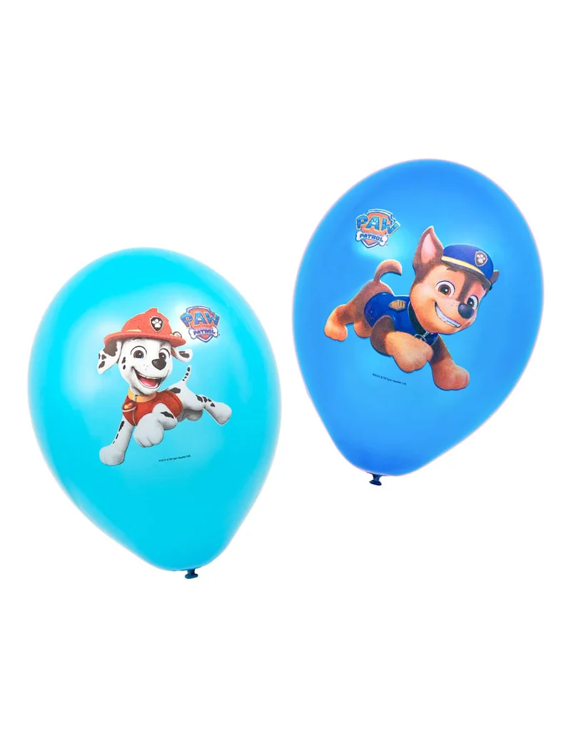 Packung mit 6 blauen Paw Patrol™ Latex-Ballons (27 cm)
