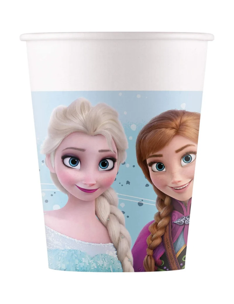 8 Frozen™ Die Eiskönigin Idyllic Wonder Becher aus Karton 200 ml