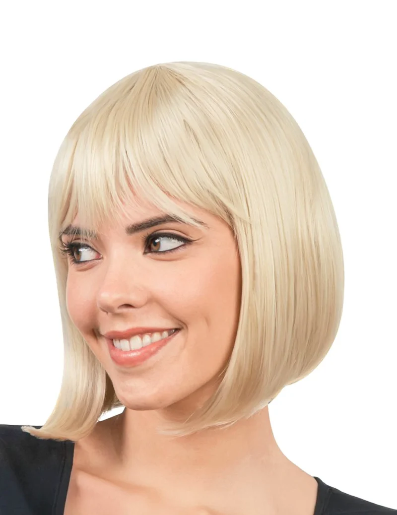 Blonde Damen-Perücke Bob-Schnitt Luxus frisierbar
