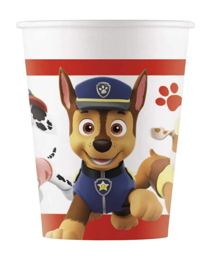 Paw Patrol™-Chase Trinkbecher Tischzubehör 8 Stück bunt 200ml