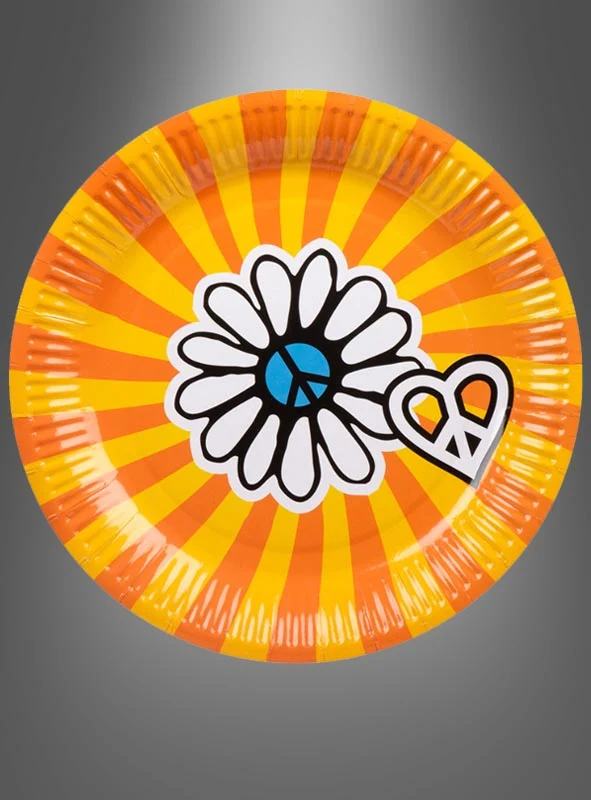 Hippieparty Pappteller 6er Pack