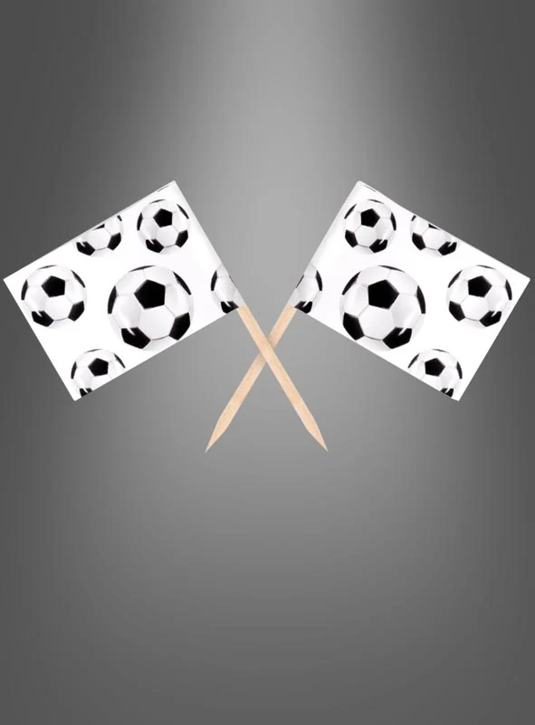 Fußball Partypicker mit Fahne 24 Stk.