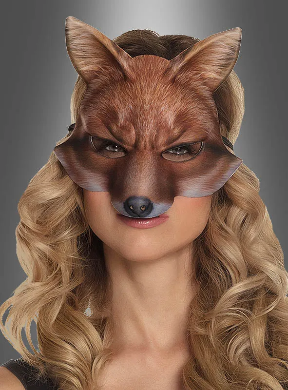 Fuchs Halbmaske für Damen und Herren
