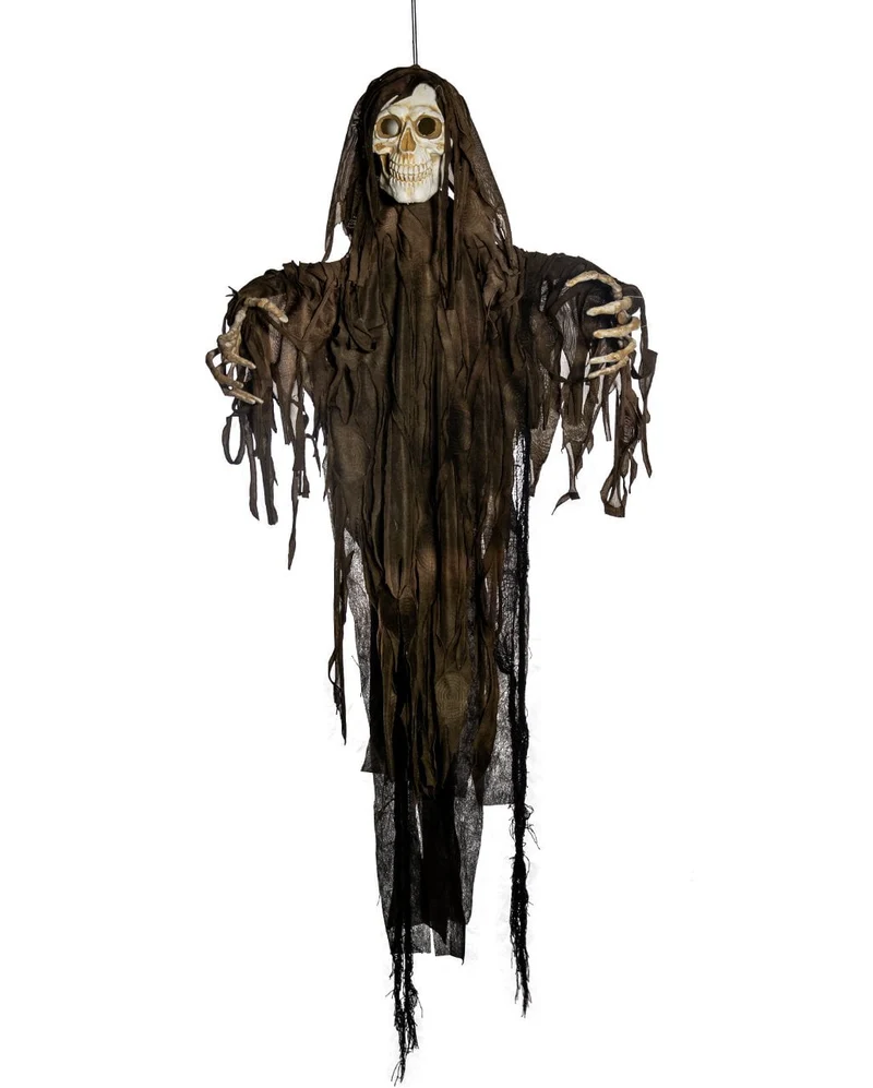 Modriger Fetzenreaper mit Bewegung, Licht & Ton 100cm