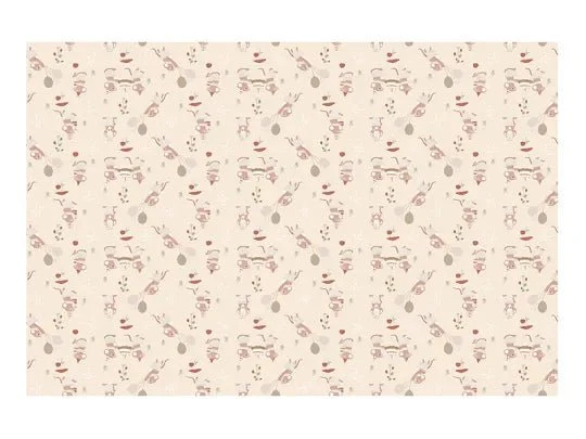 Tischdecke mit Mäusemotiv, beige, 1,8 m