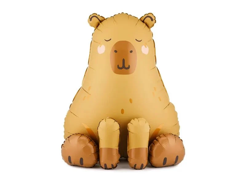 Capibara-Folienballon, braun, leer, 80 cm