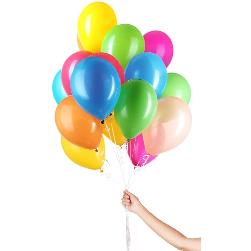 Farbige Luftballons mit Band, 23 cm, 30 Stück
