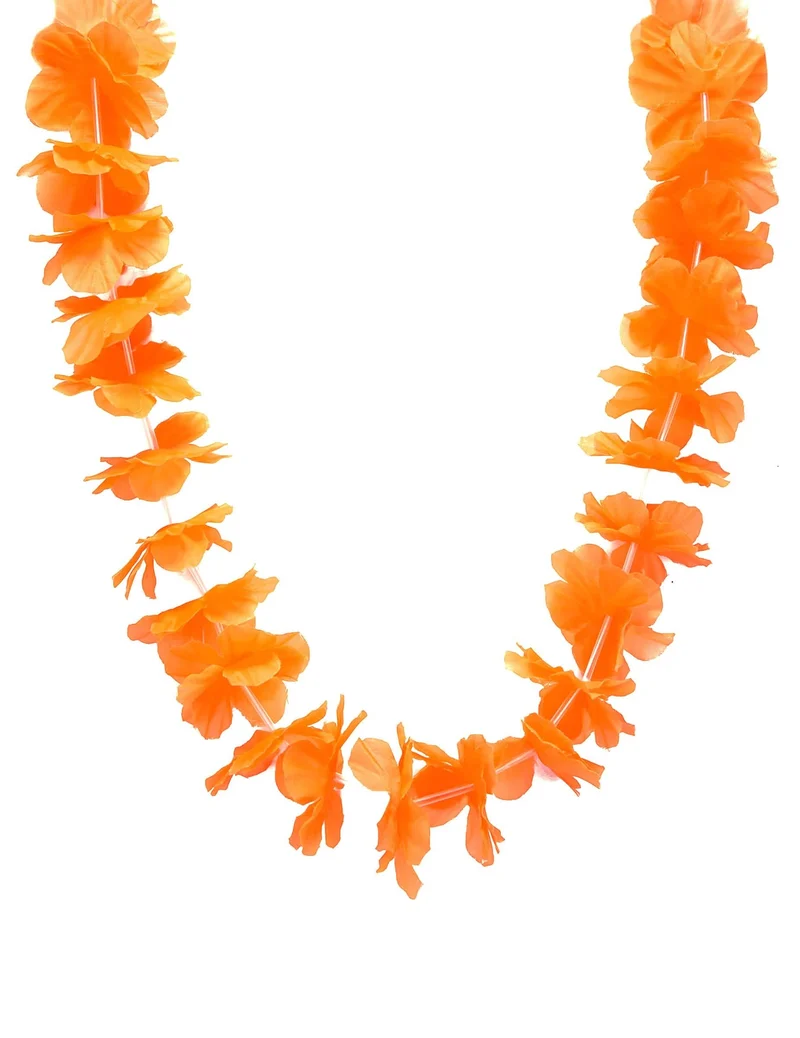 Orangefarbene Hawaii Blumen-Kette