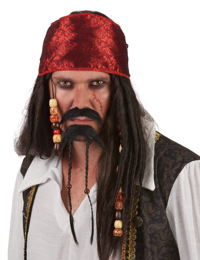 Piratenschnurrbart und Kinnbart für Erwachsene