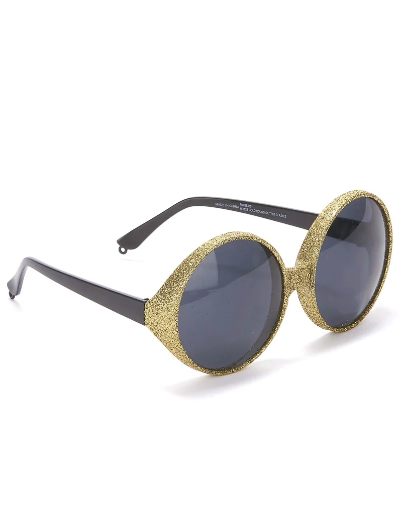 Runde Sonnenbrille mit Goldrand