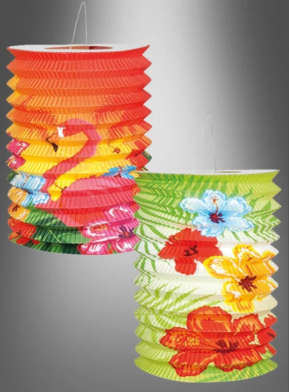 Papierlampion Hibiskus 2er Set