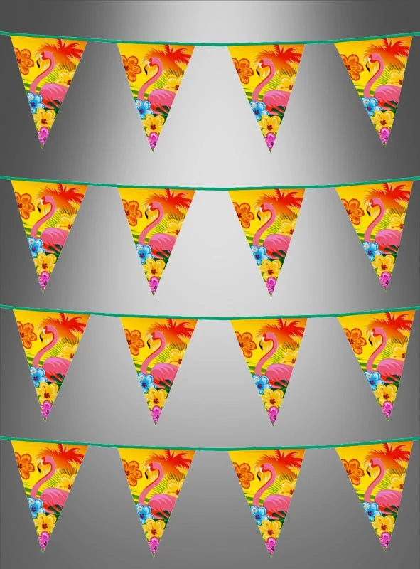 Wimpelkette 6m Hibiskus Sommerparty