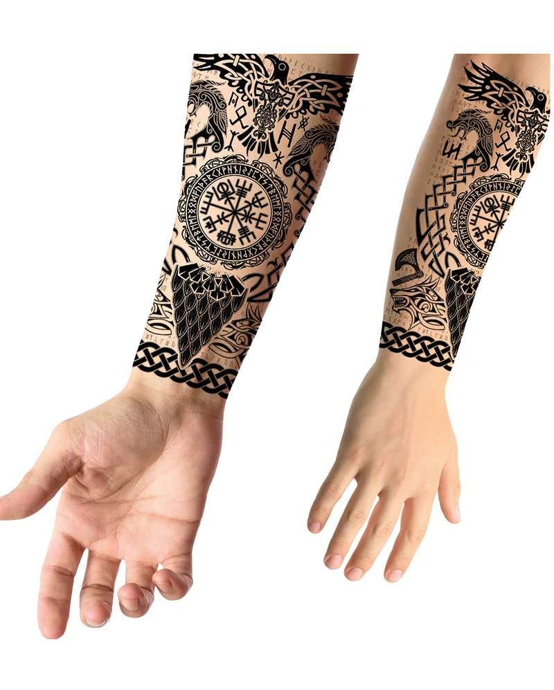 Temporäres Klebetattoo Wikinger