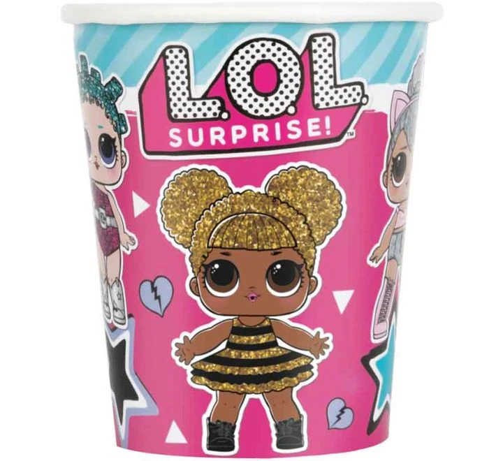 Lol Surprise-Becher, bunt, 266 ml, 8 Stück