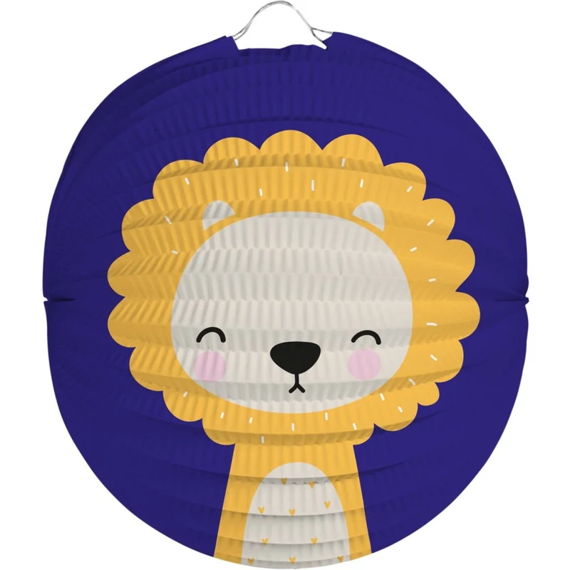 Löwen-Lampion, bunt, 22 cm