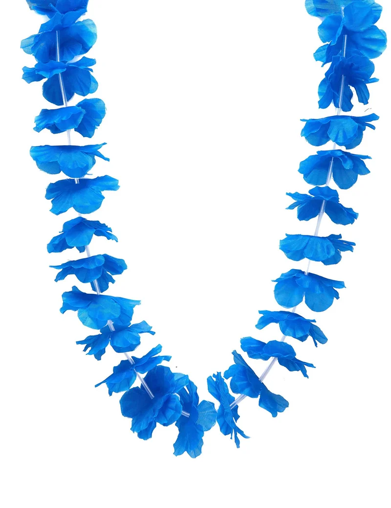 Blaue Hawaii Blumen-Kette