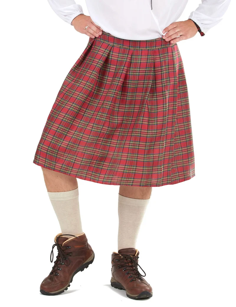 Schottisches Kilt für Erwachsene rot