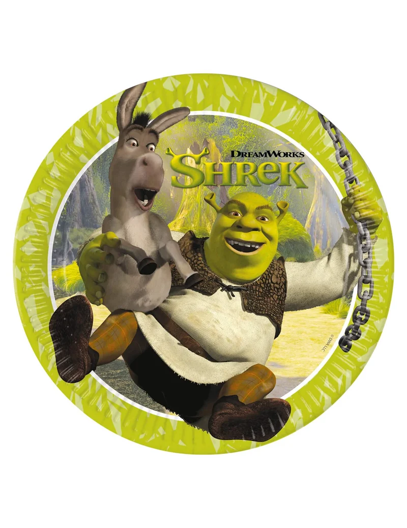 8 Shrek™ Pappteller 23 cm