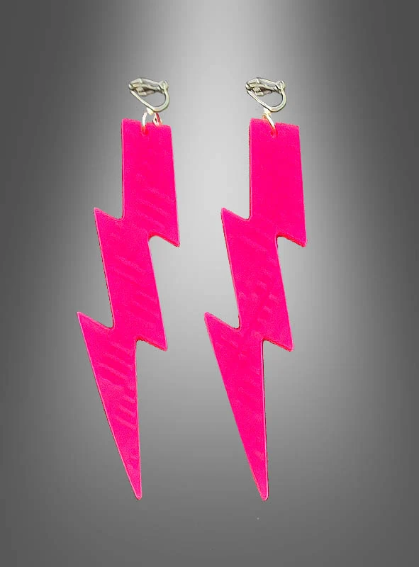 Ohrringe 80er Jahre Neon Blitz