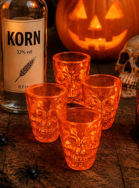 4 Schnapsgläser mit Totenkopf 50ml Shots