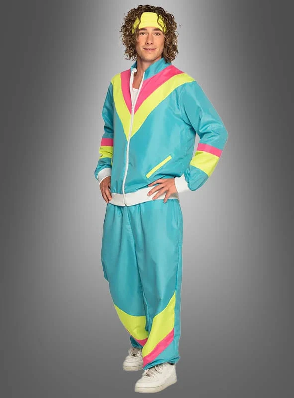 80er Trainingsanzug blau