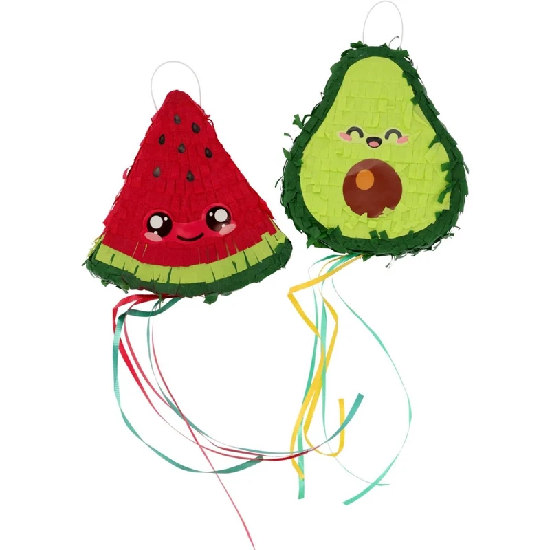 Kawaii Piñata Avocado und Wassermelone, 2-teilig