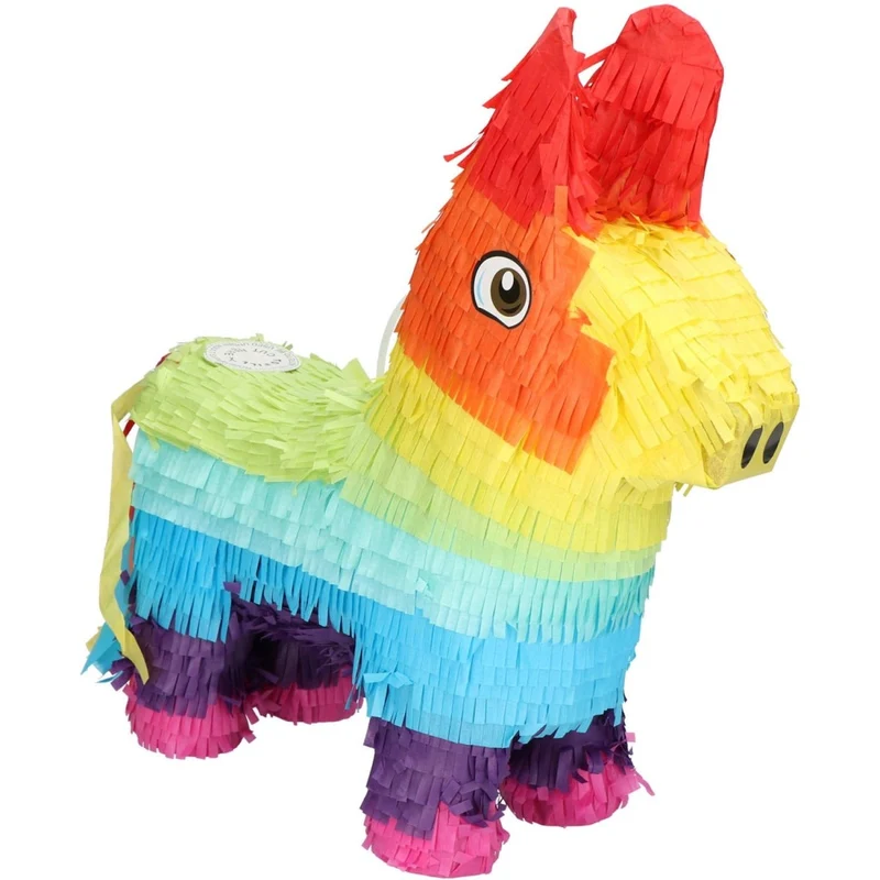 Esel-Piñata „Regenbogen“ 39 cm