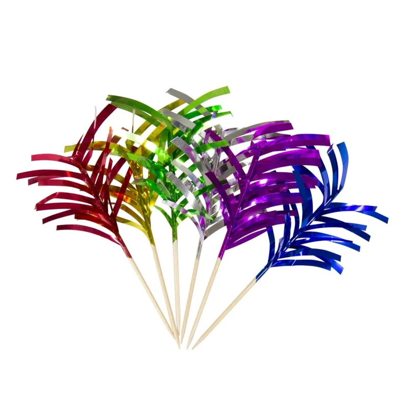Bunte Cocktailspieße „Palm“, 10 cm, 10 Stück